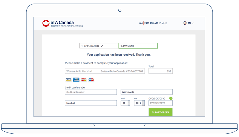 eTA de Canadá